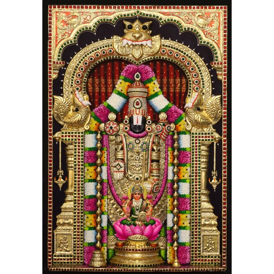 3d Balaji Lakshmi Tanjore Painting