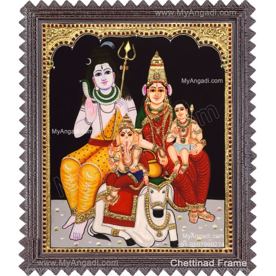 Shiva Family Tanjore Painting
