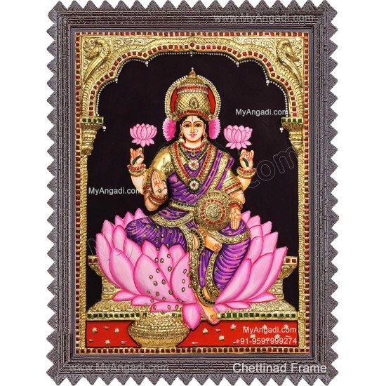 Mahalakshmi 3D Tanjore Painting