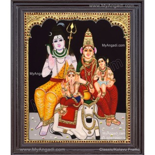 Shiva Family Tanjore Painting