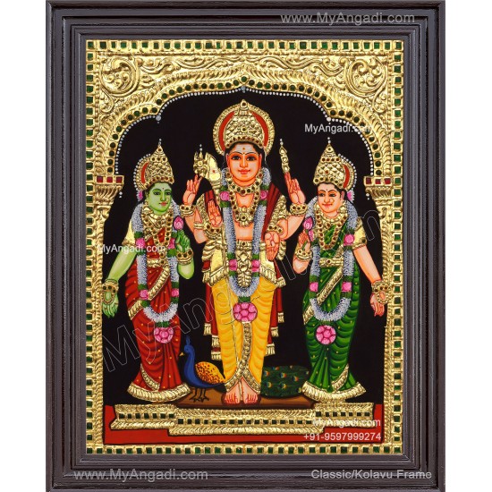 Valli Deivanai Murugan Tanjore Painting