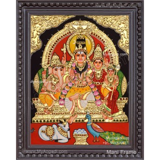Shiva Parivar Tanjore Painting