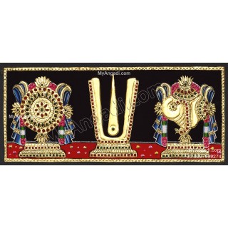 Sangu Chakram Namam Tanjore Painting
