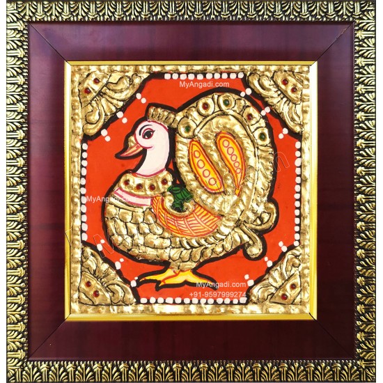 Swan Tanjore Painting Swan Tanjore Painting