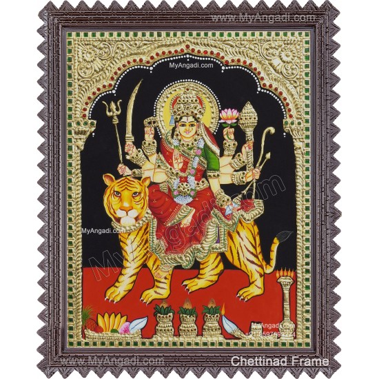 Durga Devi Tanjore Painting Durga Devi Tanjore Painting