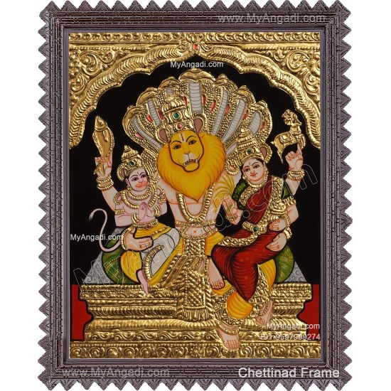 Lakshmi Narasimhar Tanjore Painting Lakshmi Narasimhar Tanjore Painting
