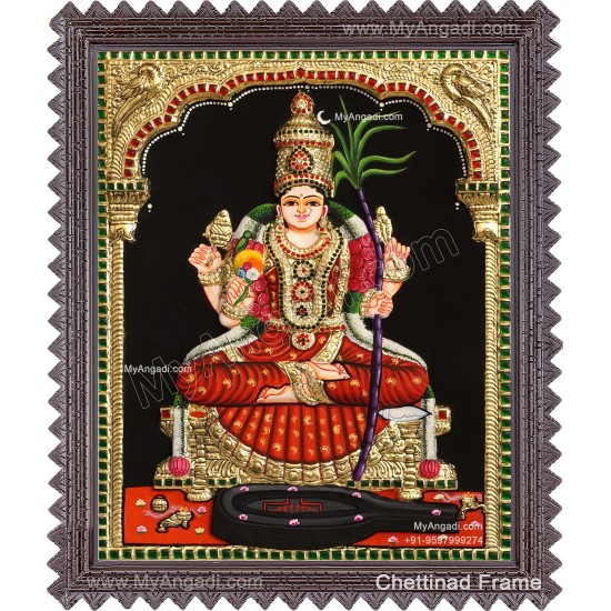 Kamatchi Amman 3D Tanjore Painting