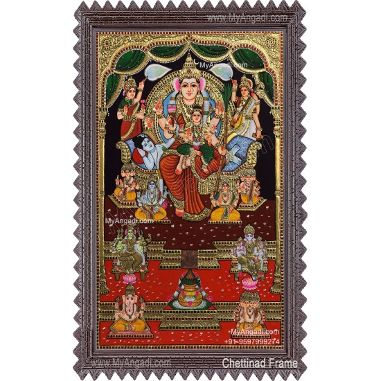 Raja Rajeshwari Tanjore Painting