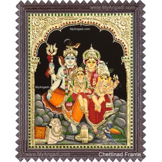 Shiva Family Tanjore Paintings Shiva Family Tanjore Paintings