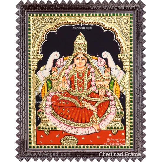 Gajalakshmi  Tanjore Painting