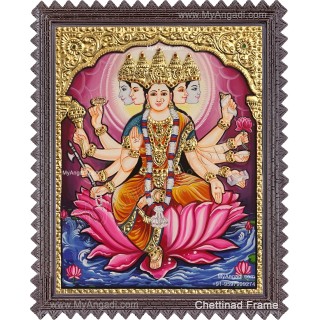 Gayathri Devi Tanjore Painting