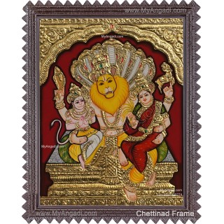Narasimha Lakshmi Tanjore Painting Narasimha Lakshmi Tanjore Painting