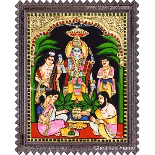 Sathya Narayana Swami Tanjore Painting Sathya Narayana Swami Tanjore Painting