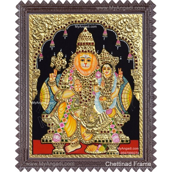 Narasimha Lakshmi Tanjore Painting