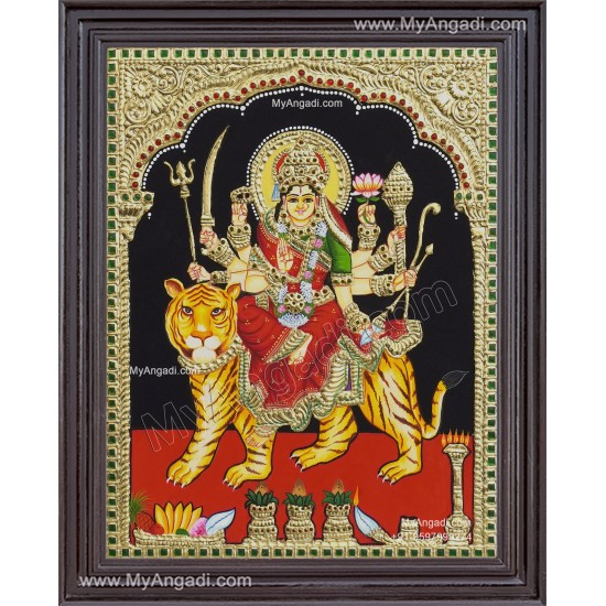 Durga Devi Tanjore Painting Durga Devi Tanjore Painting