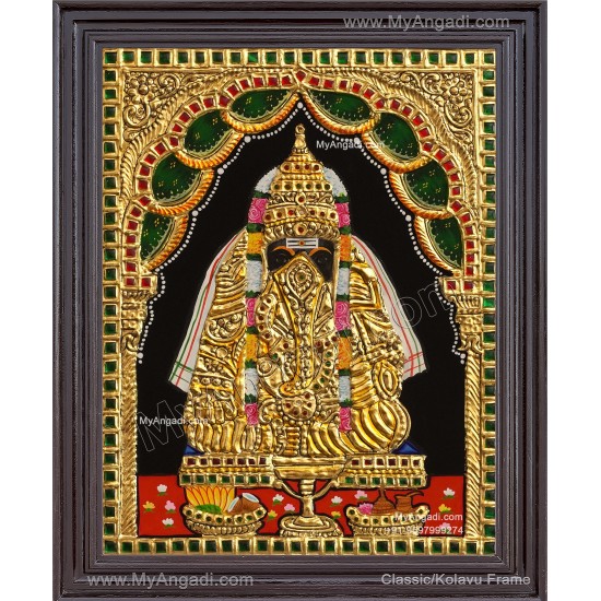 Pillaiyarpatti karpaga Vinayagar Tanjore Painting Pillaiyarpatti karpaga Vinayagar Tanjore Painting