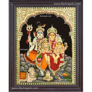Shiva Family Tanjore Paintings