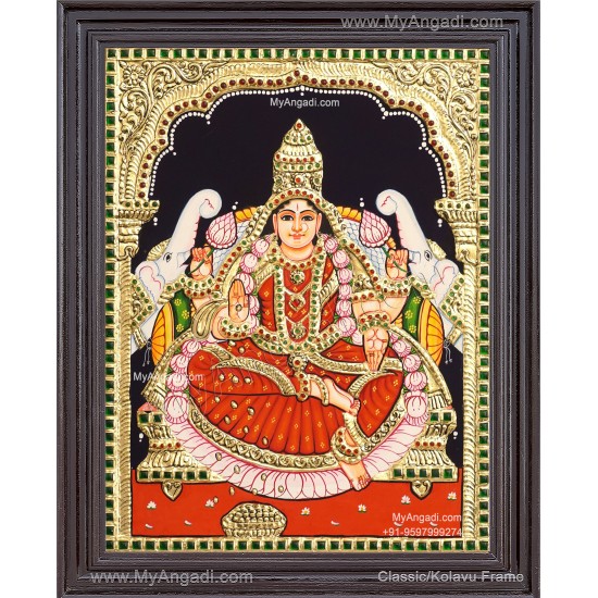 Gajalakshmi  Tanjore Painting