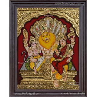 Narasimha Lakshmi Tanjore Painting