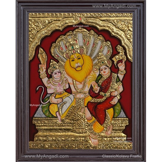 Narasimha Lakshmi Tanjore Painting Narasimha Lakshmi Tanjore Painting