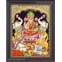 Ganesha Lakshmi Saraswathi Tanjore Painting