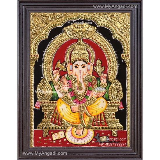 Ganesha Tanjore Painting Ganesha Tanjore Painting