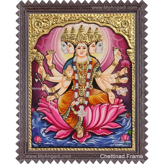 Gayathri Devi Tanjore Painting