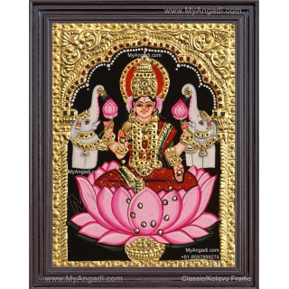 Gaja Lakshmi Tanjore Painting