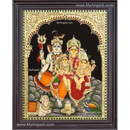 Shiva Family Tanjore Paintings Shiva Family Tanjore Paintings