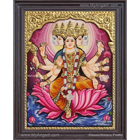 Gayathri Devi Tanjore Painting