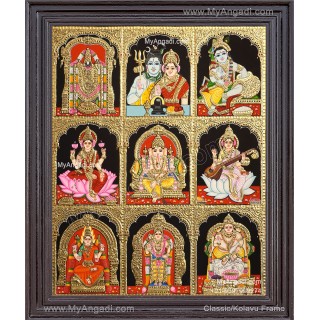9 Panel Tanjore Painting