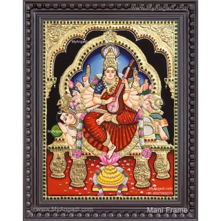 Shri Maha Shodashi Devi Tanjore Painting