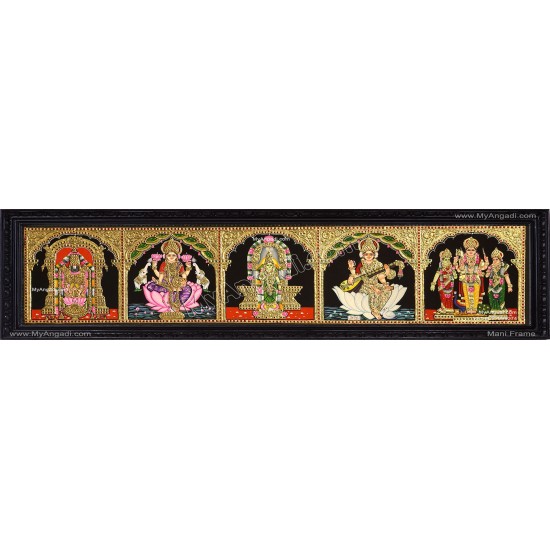 5 Panel  Tanjore Painting