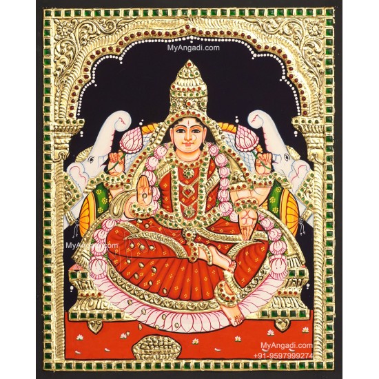 Gajalakshmi  Tanjore Painting