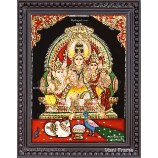 Siva Kudumbam Tanjore Painting