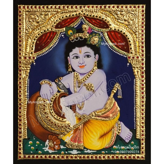 Butter Krishna Tanjore Paintings Butter Krishna Tanjore Paintings
