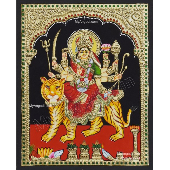 Durga Devi Tanjore Painting Durga Devi Tanjore Painting