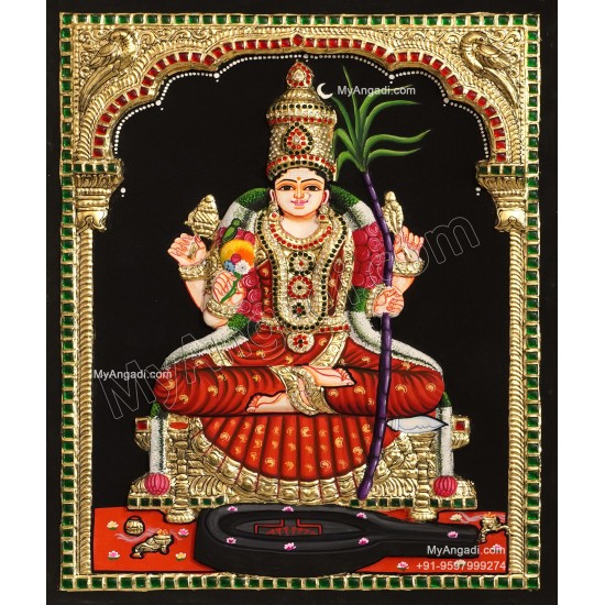 Kamatchi Amman 3D Tanjore Painting Kamatchi Amman 3D Tanjore Painting