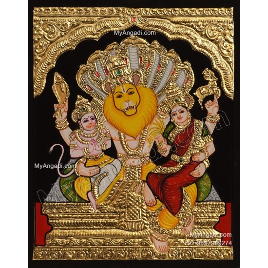 Lakshmi Narasimhar Tanjore Painting Lakshmi Narasimhar Tanjore Painting