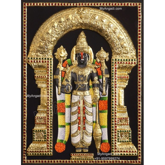 Chenna Keshava 3D Tanjore Painting Chenna Keshava 3D Tanjore Painting