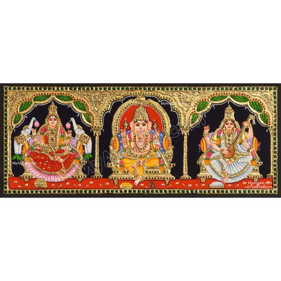 3 Panel Tanjore Painting