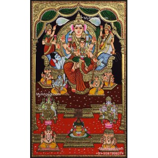 Raja Rajeshwari Tanjore Painting