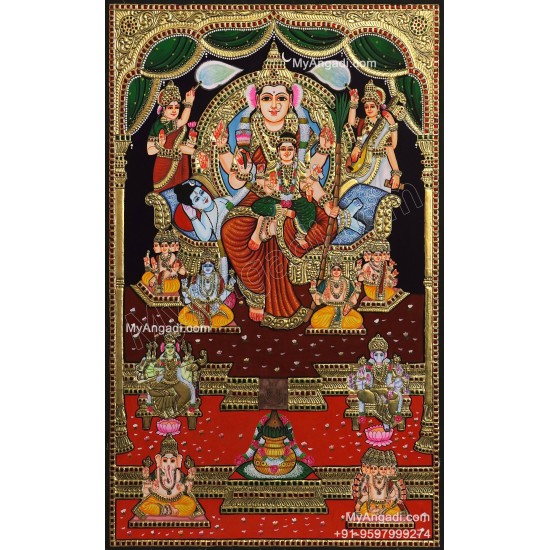 Raja Rajeshwari Tanjore Painting