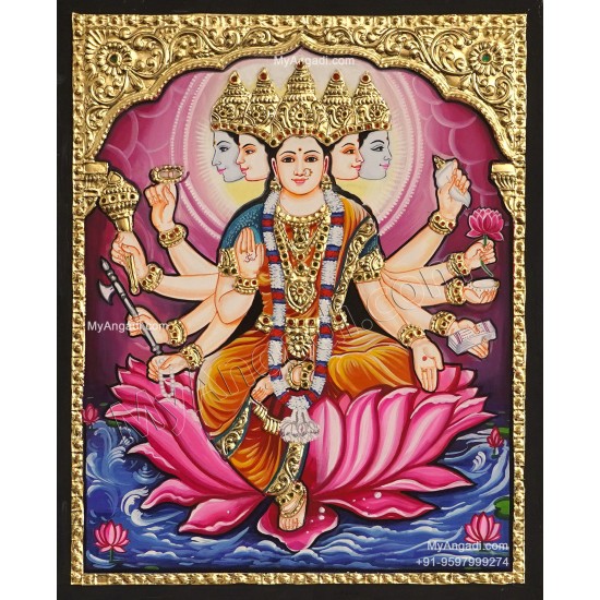 Gayathri Devi Tanjore Painting