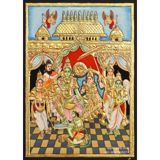Ramar Pattabhisekam Tanjore Painting Ramar Pattabhisekam Tanjore Painting