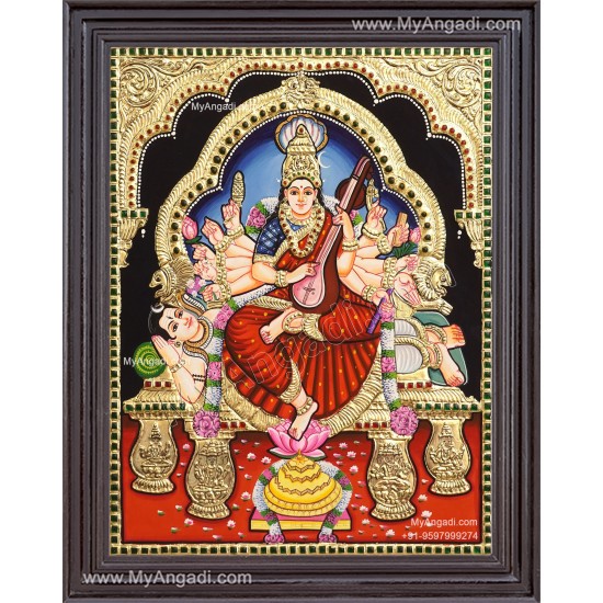 Shri Maha Shodashi Devi Tanjore Painting Shri Maha Shodashi Devi Tanjore Painting
