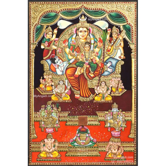 Raja Rajeshwari Tanjore Painting