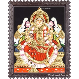 Gajalakshmi  Tanjore Painting