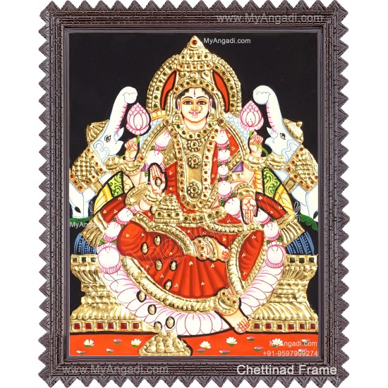 Gajalakshmi  Tanjore Painting