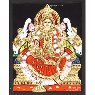 Gajalakshmi  Tanjore Painting
